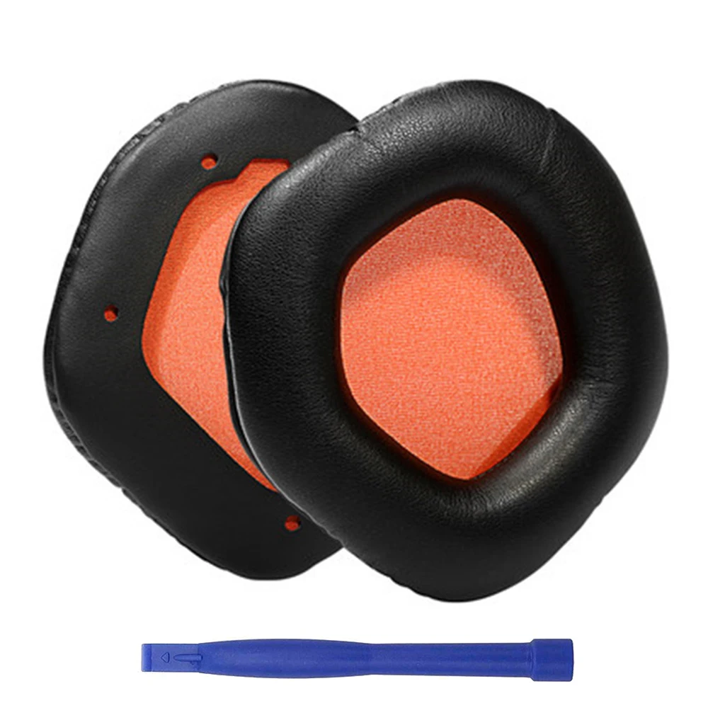 1 Pasang Bantalan Telinga Bantal Busa Memori Kulit Potein Pengganti untuk Headphone Nirkabel Asus Rog Strix 7.1 2.0 PRO DSP