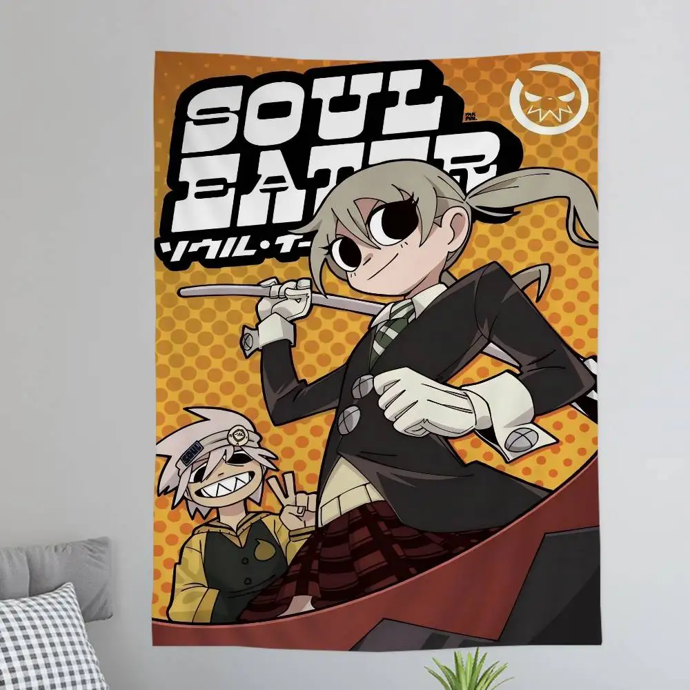 Anime Soul E-Eater Hanging Bohemian Tapestry Indian Buddha Wall Decoration Witchcraft Bohemian Hippie Cheap Hippie Wall Hanging