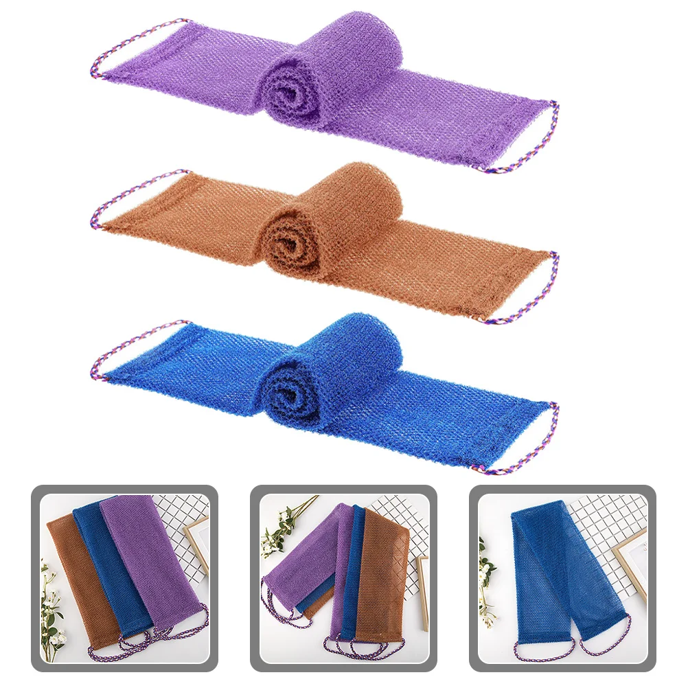 

3Pcs Exfoliating Back Scrubbers Bath Towels Body Scrubber Rough Texture Massage Effectively Remove Dead Skin Long Service Life
