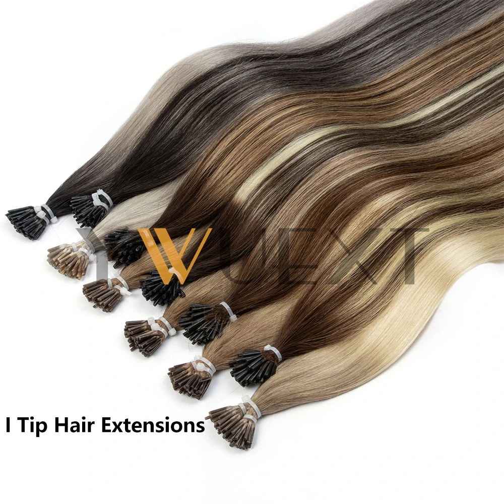 

I Tip Hair Extensions Natural Real Human Fusion Hair Extensions 16'' 20'' Little Thin Keratin Hair 30g/pack No Rings for Women