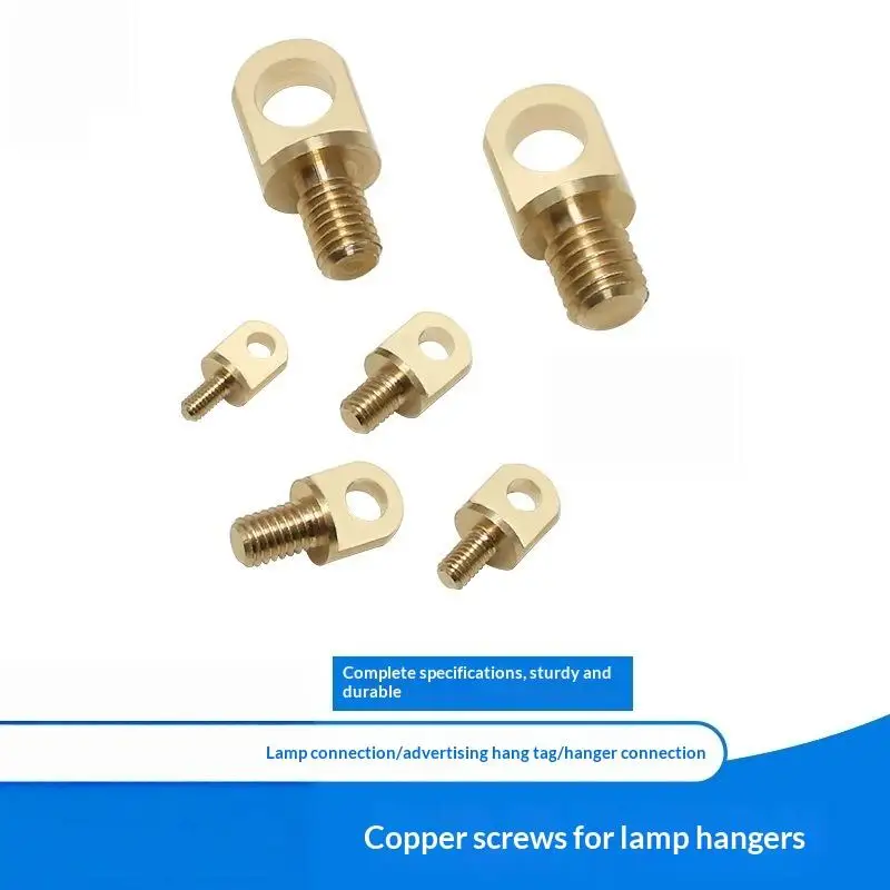 Copper Lifting Ring Eye Bolt M3 M4 M5 M6 M8 Brass Ear Screw For Wire Rope Plant Light Drone Suspension DIY Hardware