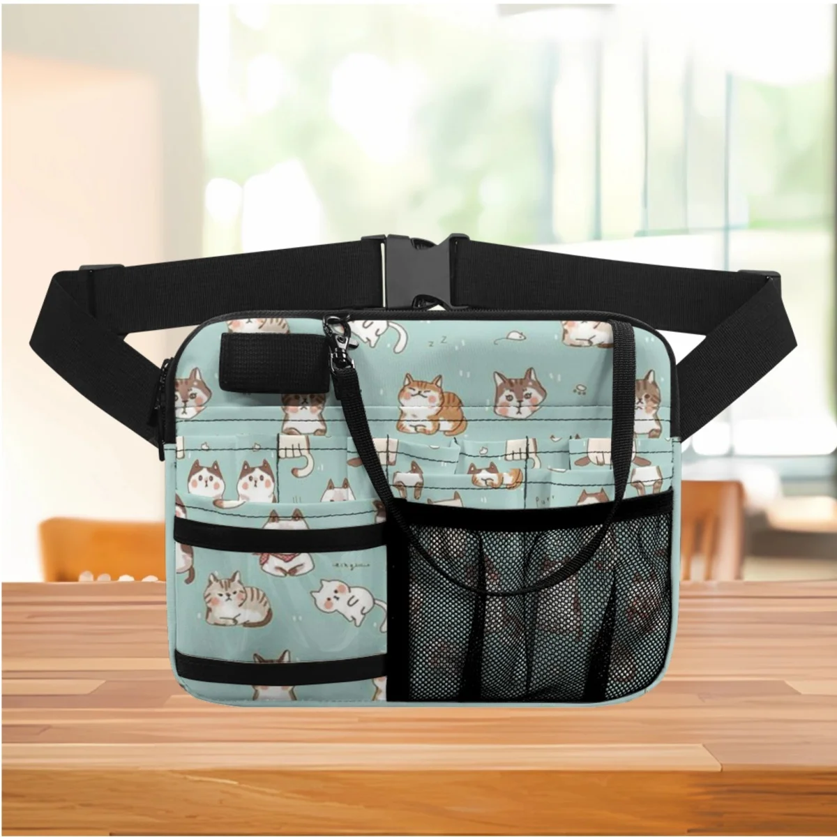 

Drop Ship Organizer Pouch for Stethoscopes Bandage Scissor Cute Cartoon Cat Design Casual Nurse Fanny Pack Medical Tool Holder