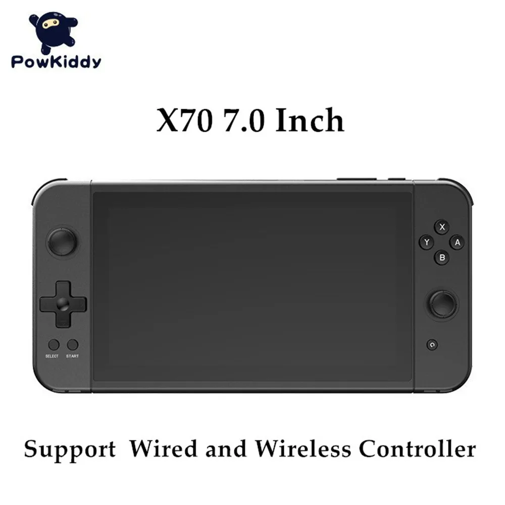 

New POWKIDDY X70 7 inch HD Screen Handheld Game console Retro Video Games Player Support Two-Player TV Out Gaming Box Kids Gift