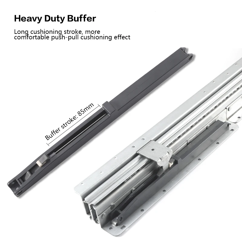 Heavy Duty Under Stair Shoe Cabinet Pull Out Sliding Rail With Damping Buffer Extended Bottom Track Load Bearing Storage System