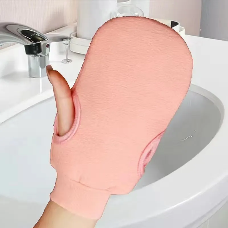 

1/2Pcs Rubbing Towels for Men and Women Simple Mud Removal Double-sided Frosted Gloves Back Rubbing Towels