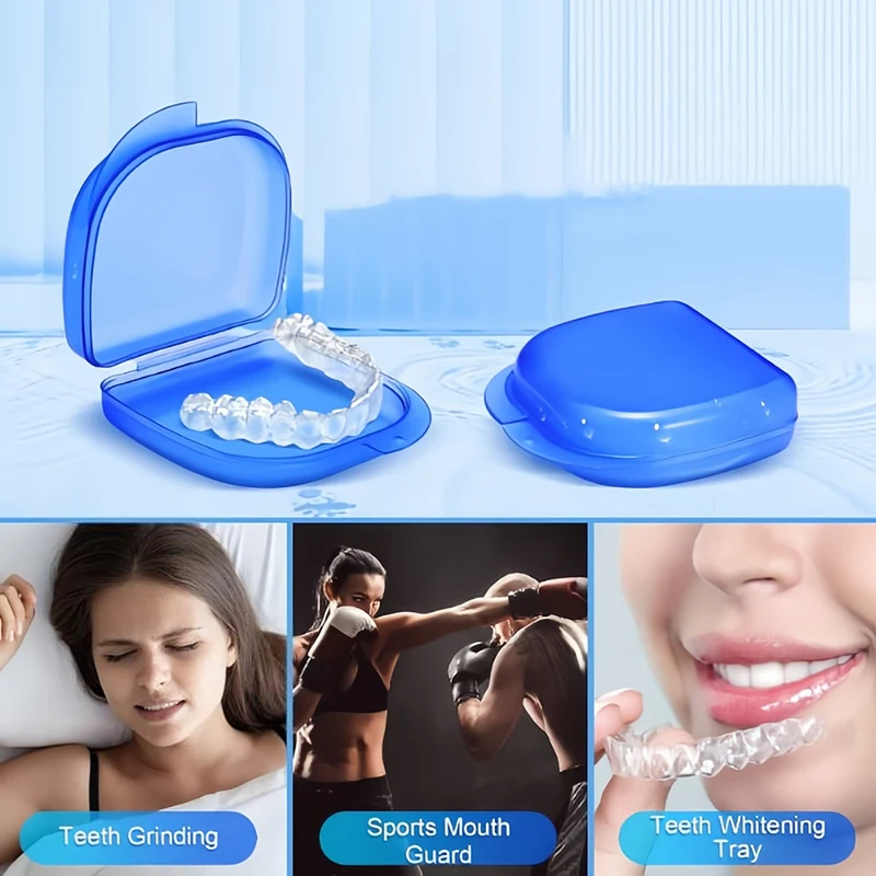 2-4Pcs Dental Retainers Moldable Silicone Mouth Guard for Grinding Teeth Stops Bruxism Teeth Clenching and Teeth Whitening