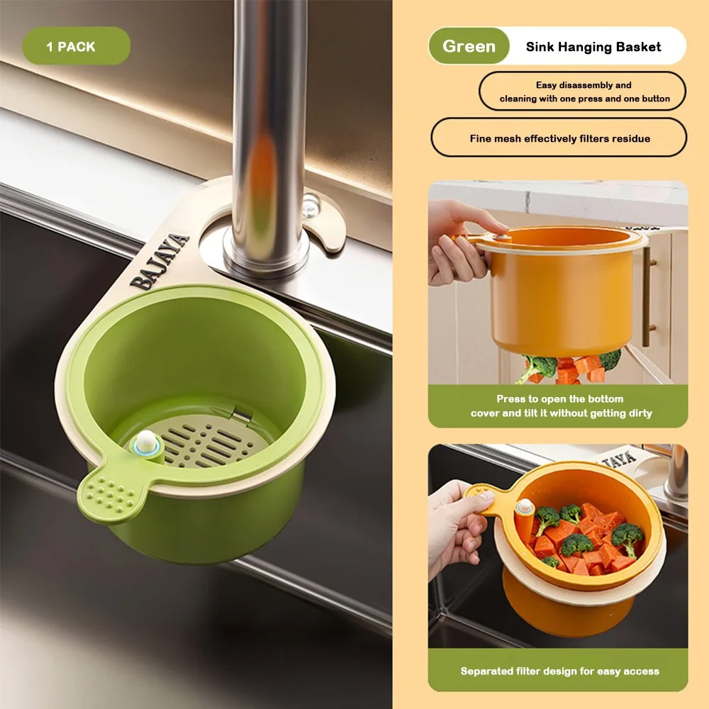 

Новая сливная корзина для кухонной мойки с нажимным механизмом, универсальная, с защитой от протечек, с отдельным фильтром