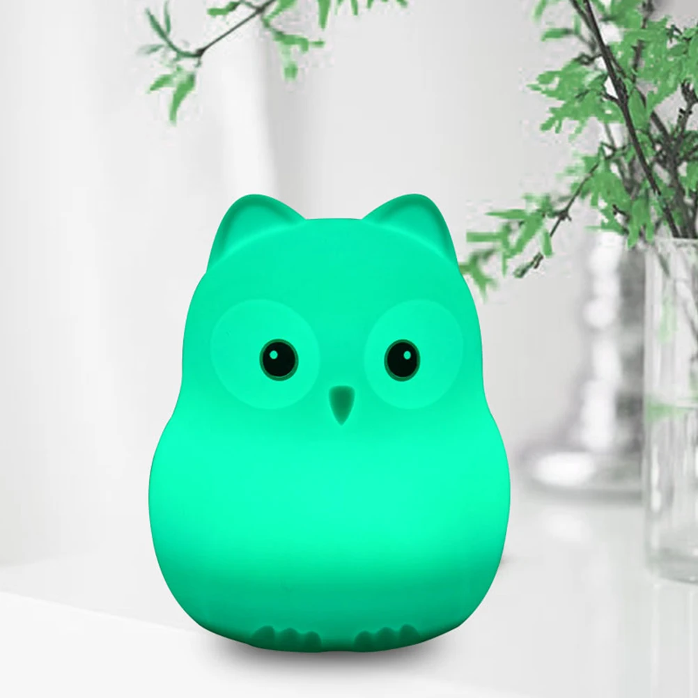 

Silicone Lamp Owl LED Multicolor Night Light Lovely Bedside Small Animal Safe Eco Friendly None Toxic Washable