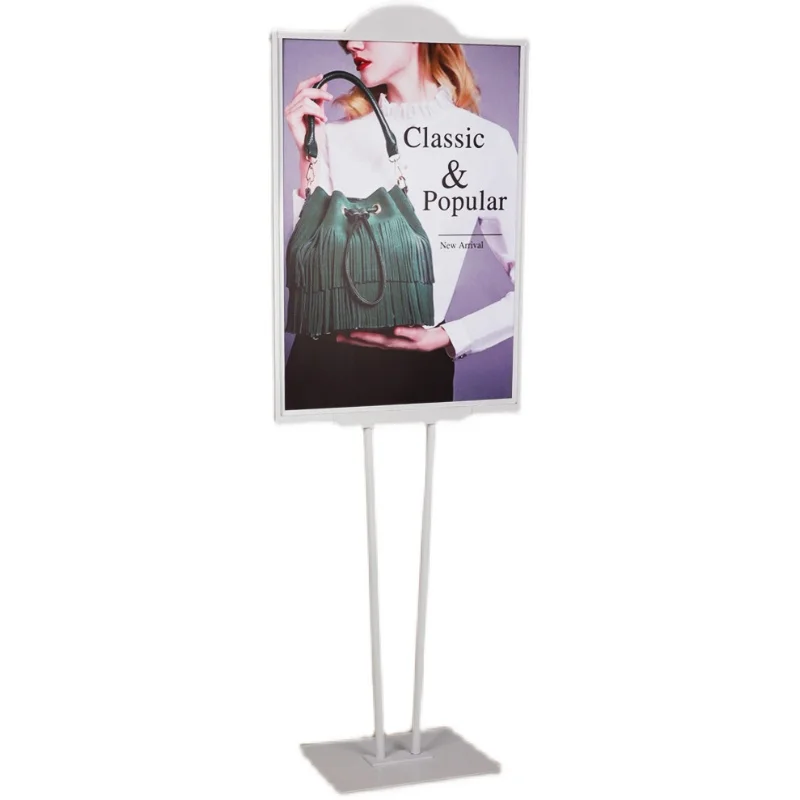 Shopping mall vertical display board billboard landing promotional poster stand double-sided billboard guide
