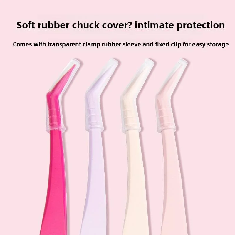 Pinça de cílios antiaderente, pinça profissional de penas douradas para extensão de cílios para iniciantes, ferramenta de chicote sem cola