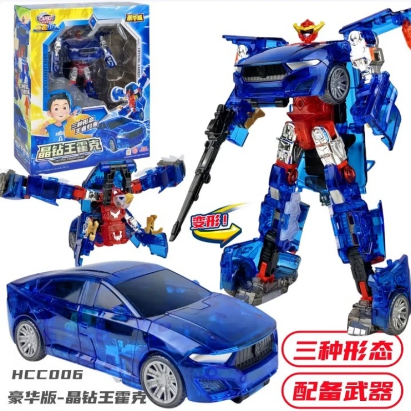 Nouvelle édition de luxe cristal Carbot Hawk Transformable Robot jouet bête de cristal Sentai figurine Anime Mecha modèle pour garçon enfants
