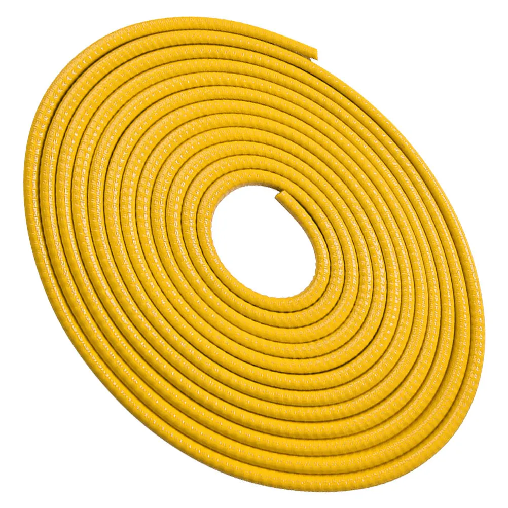 

Car Door Guards Trim Rubber Seal Strip Yellow Durable Protector Guard Prevents Leakage Vibration Noise Dust Weatherproof Car