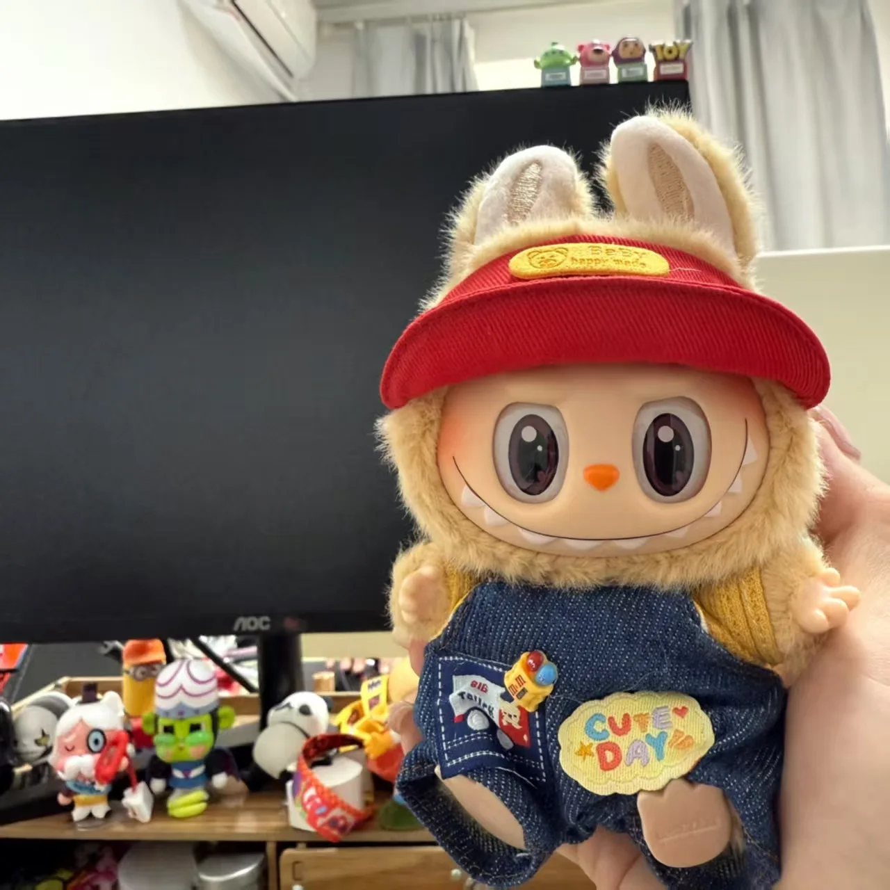 1 قطعة ل 17 سنتيمتر Labubus ملابس دمى صغيرة الزي قبعة الملابس الأحذية Labubu II إكسسوارات دمي زراعة الجلوس لعبة الحفلات اللعب #1