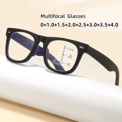 2024 Oversized Square Frame Reading Glasses Men Women Multifocal Presbyopia Eyewear New Luxury Computer Far Sight Eyeglasses