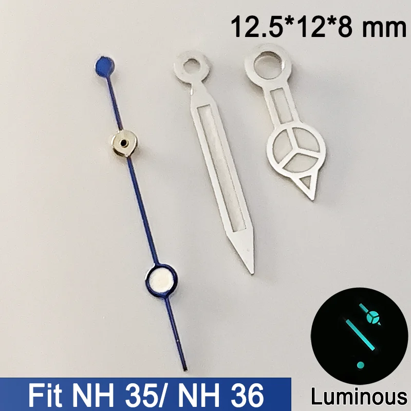 Horlogewijzers passen op NH35 NH36 groen blauw lichtgevende wijzers vervanging luxe horloges accessoire onderdelen horloges modificatie onderdeel