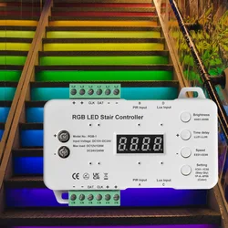 16 gradini RGB Pixel scale LED Controller che scorre effetto colore illuminazione automatica