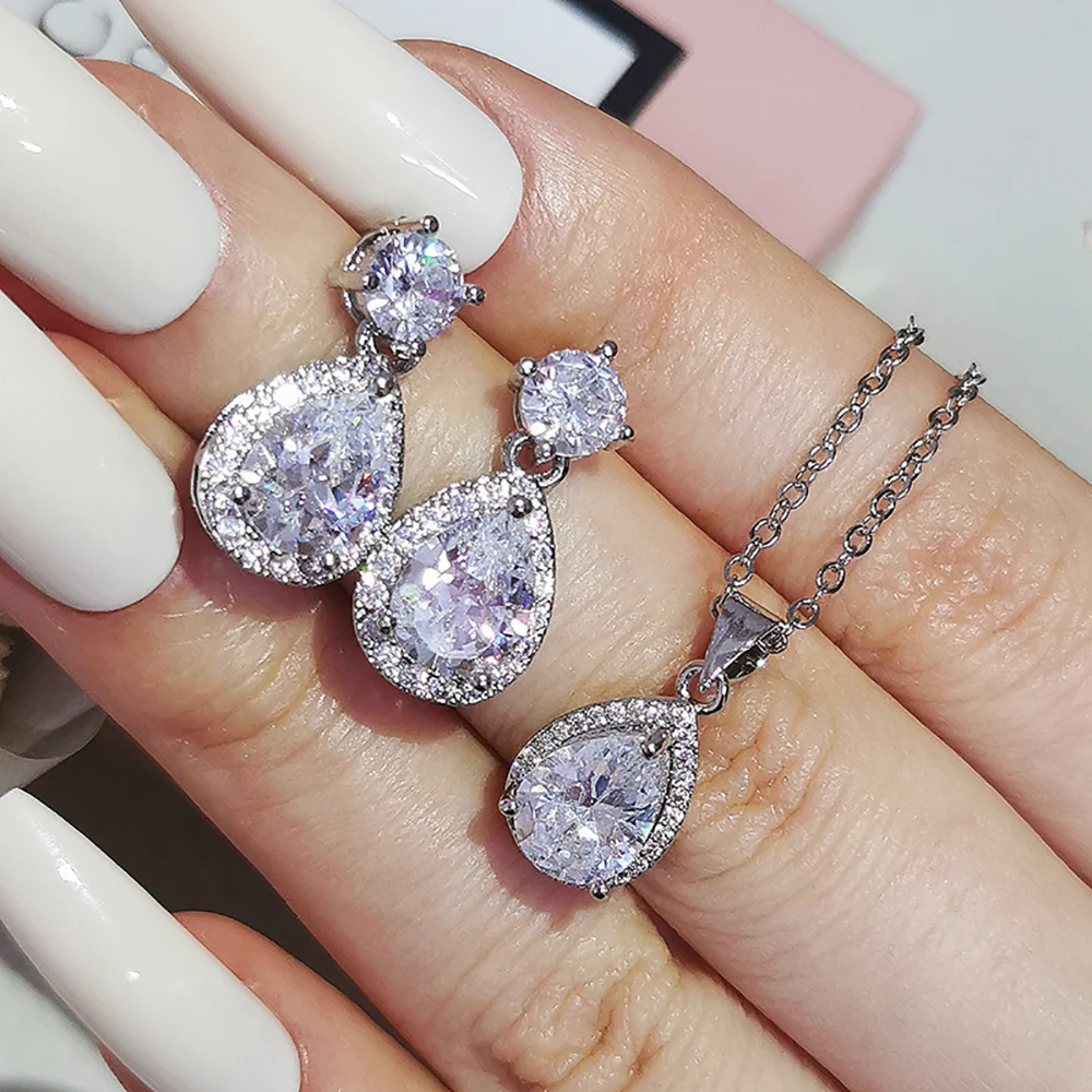 2pcs Pack 2023 New Luxury Butterfly silver color bride Dubai Wedding For Women Lady Anniversary Gift Jewelry Bulk Sell J5965