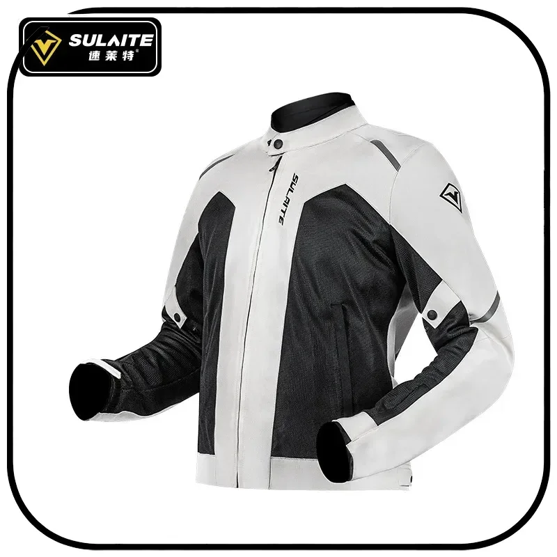 

Мотоциклетная куртка SULAITE для гонок и езды, летняя, дышащая, сетчатая, с защитой от падений, для бездорожья, езды на мотоцикле, ежедневных поездок, для мотоциклистов