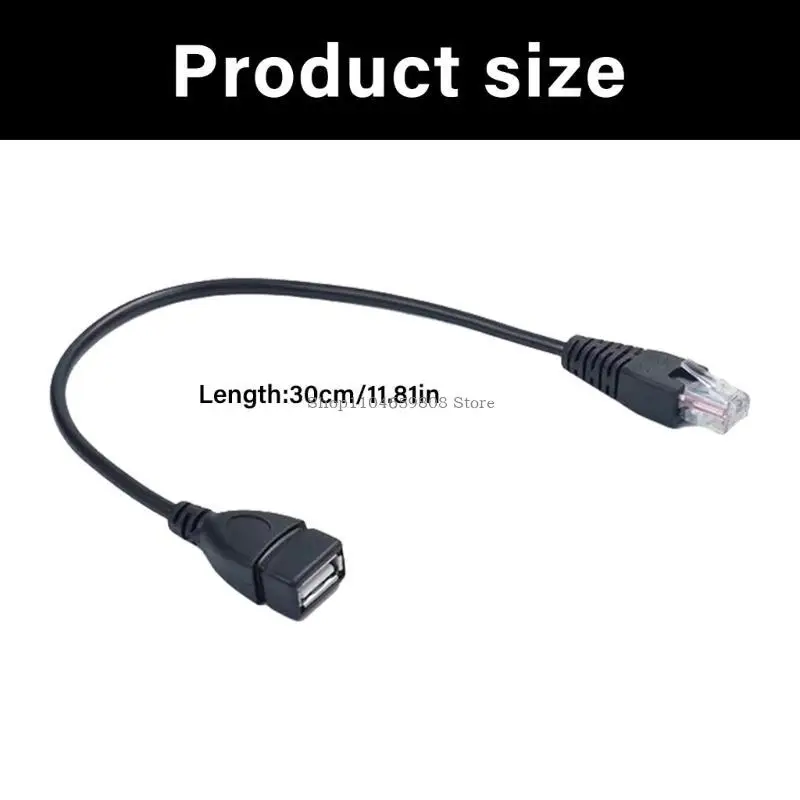 Compactly USB Female To RJ45 Male Adapter USB to RJ45 Cable Universal Compatibility for Window Linux System Devices