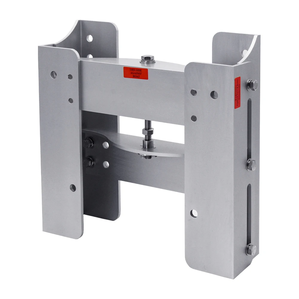 Novo Suporte de Popa Manual Ajustável de 4 polegadas, Anodizado Branco, com Retração de 4 e Extensão Vertical de 5 polegadas para Motores de Popa