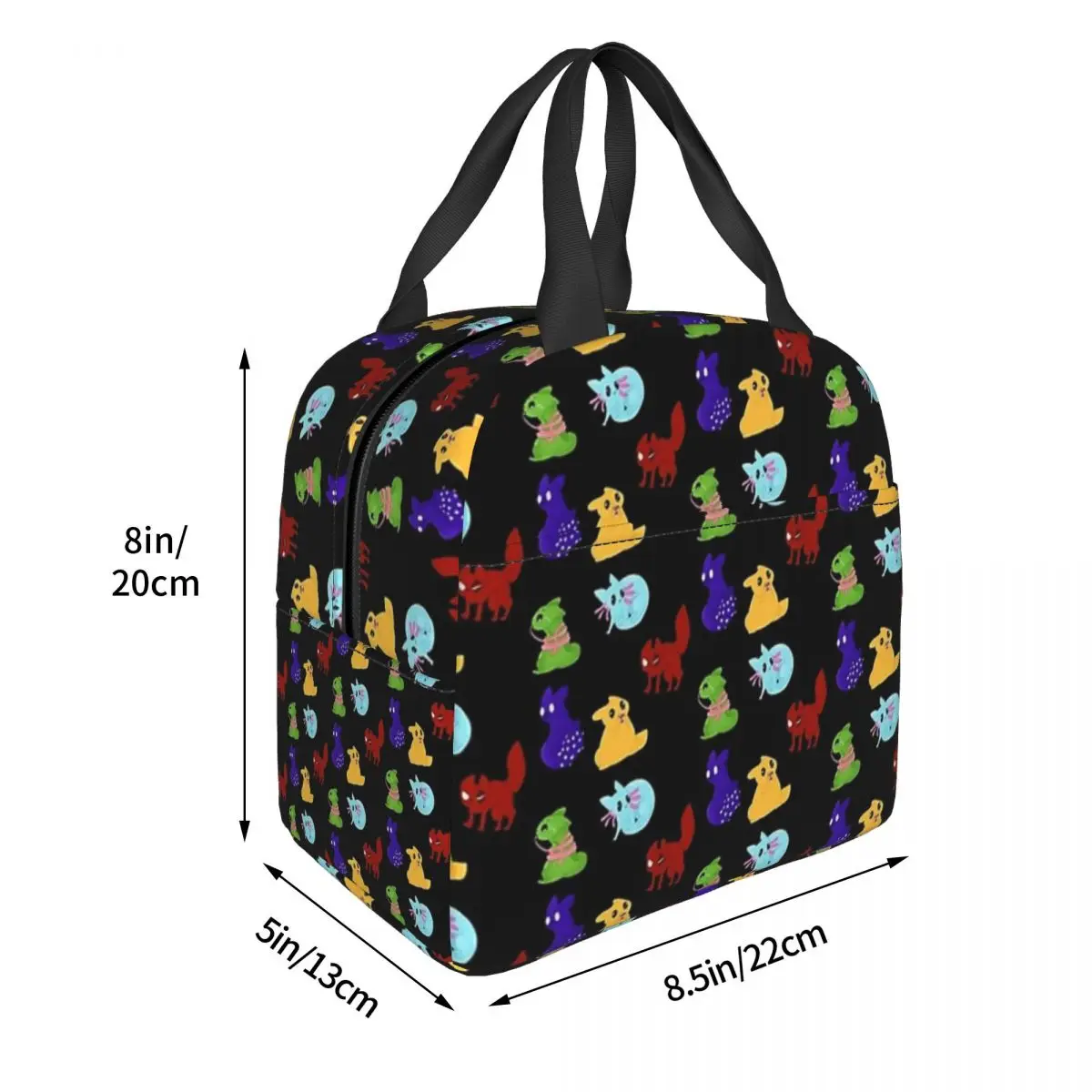 Rain World Downpour Slugcats Lunch Bags Insulated Bento Box Lunch Tote Leakproof Picnic Bags Cooler Thermal Bag for Woman Girl