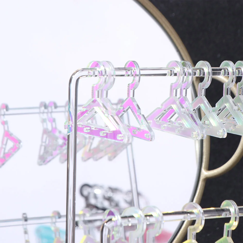 

Jewelry Organizer 16pcs Hangers Shaped Jewelry Holder Detachable Acrylic Dangle Earrings Display Racks DIY Stable