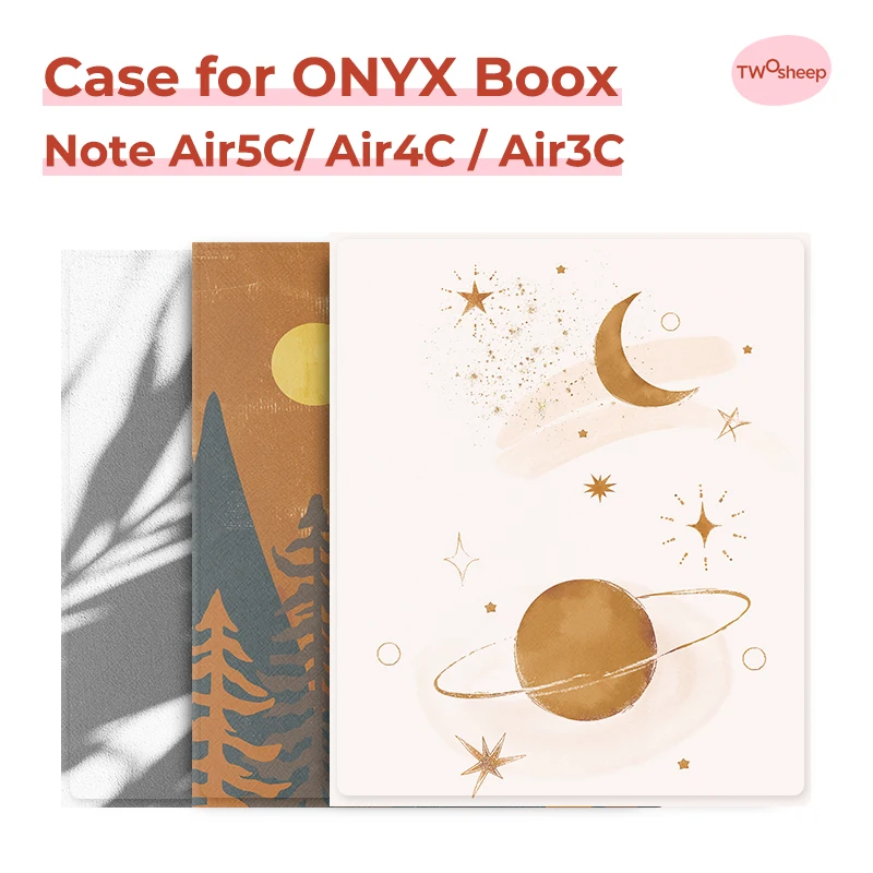 twosheep Abstract Art Magnetic Core Case suit for Boox Note Air5c Note Air4c Note Air3c Auto Wake Stand Slim Folio Cover