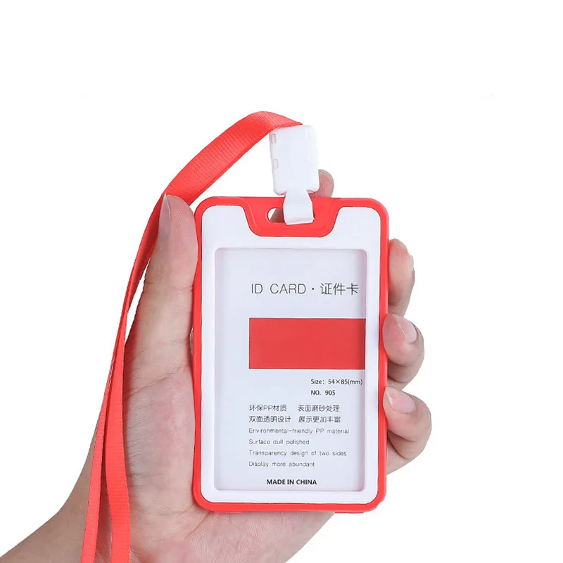 Plastic Work Card Cover Student Access Card Protective Cover Employee's Work Sign Wholesale Of Conference Card Sets Lanyards