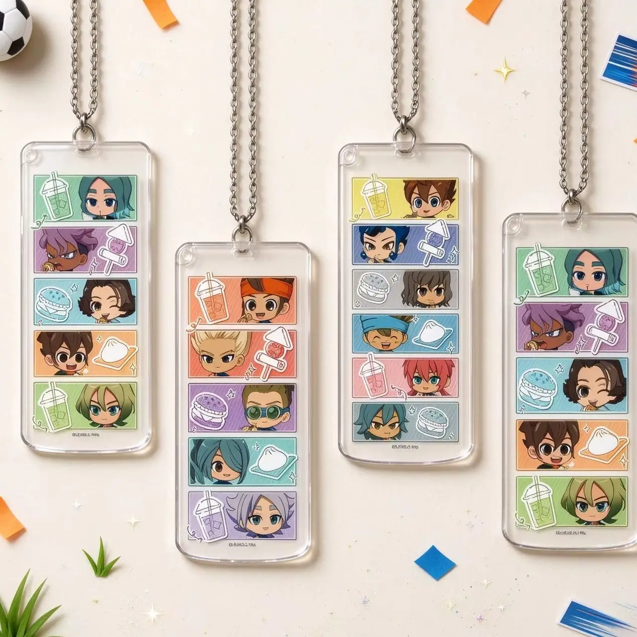 HOT 6cm Anime Inazuma Eleven: Victory Road Acrylic Stand Figure Display Anime Keychain Goods Desk Decoration Ornament Accesorios