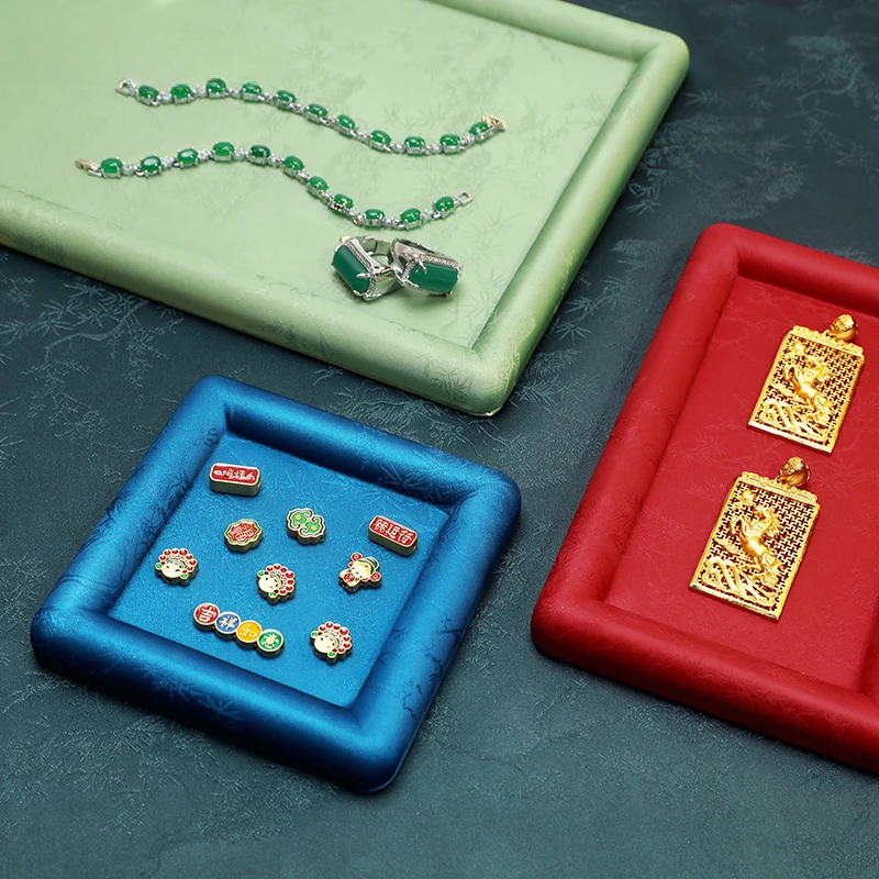 Jewelry tray, palace style light luxury jewelry, display tray, jade ware, jade bracelet, jewelry display, viewing tray