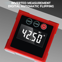Mini Electronic Digital Inclinometer Angle Gauge 4-side Magnetic Laser Protractor Digital Horizontometer Rechargable Level Box