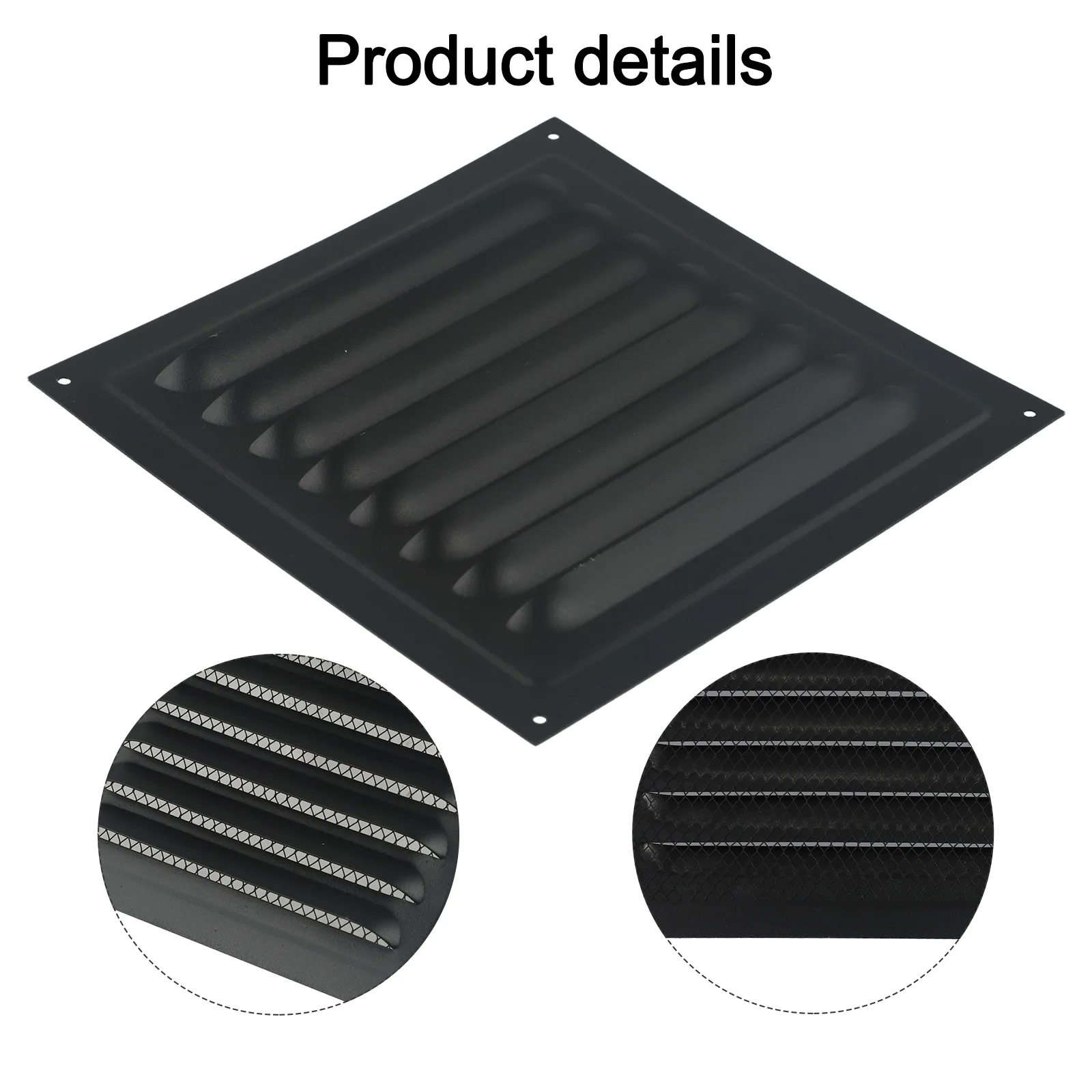 

200 X 200 Mm Vent Cover Stainless Steel Construction Versatile Installation Anthracite-colored Easy To Install