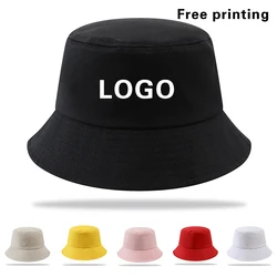 fisherman's Hat Print Logo Summer Men And Women Outdoor Fishing Hat Sun Shading Advertisement Customized Embroidered Name