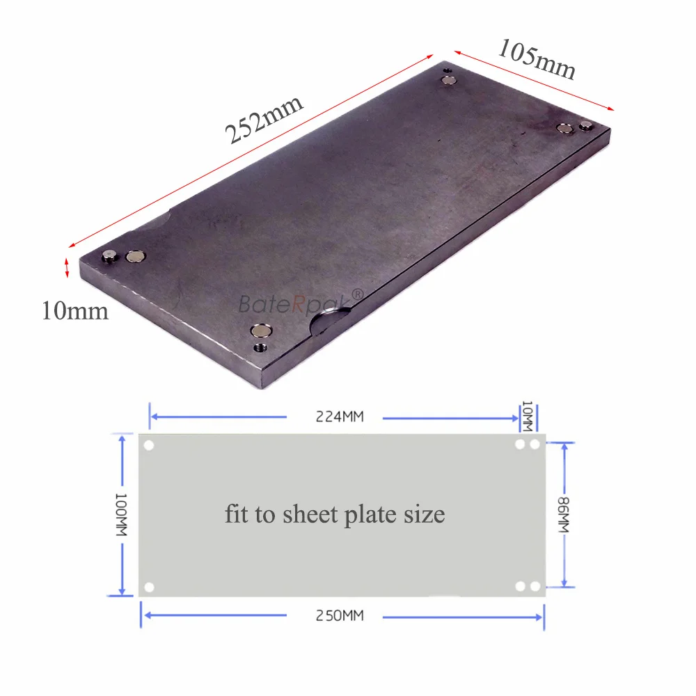 BateRpak Pad printing machine movable Ink Cup Holder,100x250MM Pad Printer Spare part,1PCS price