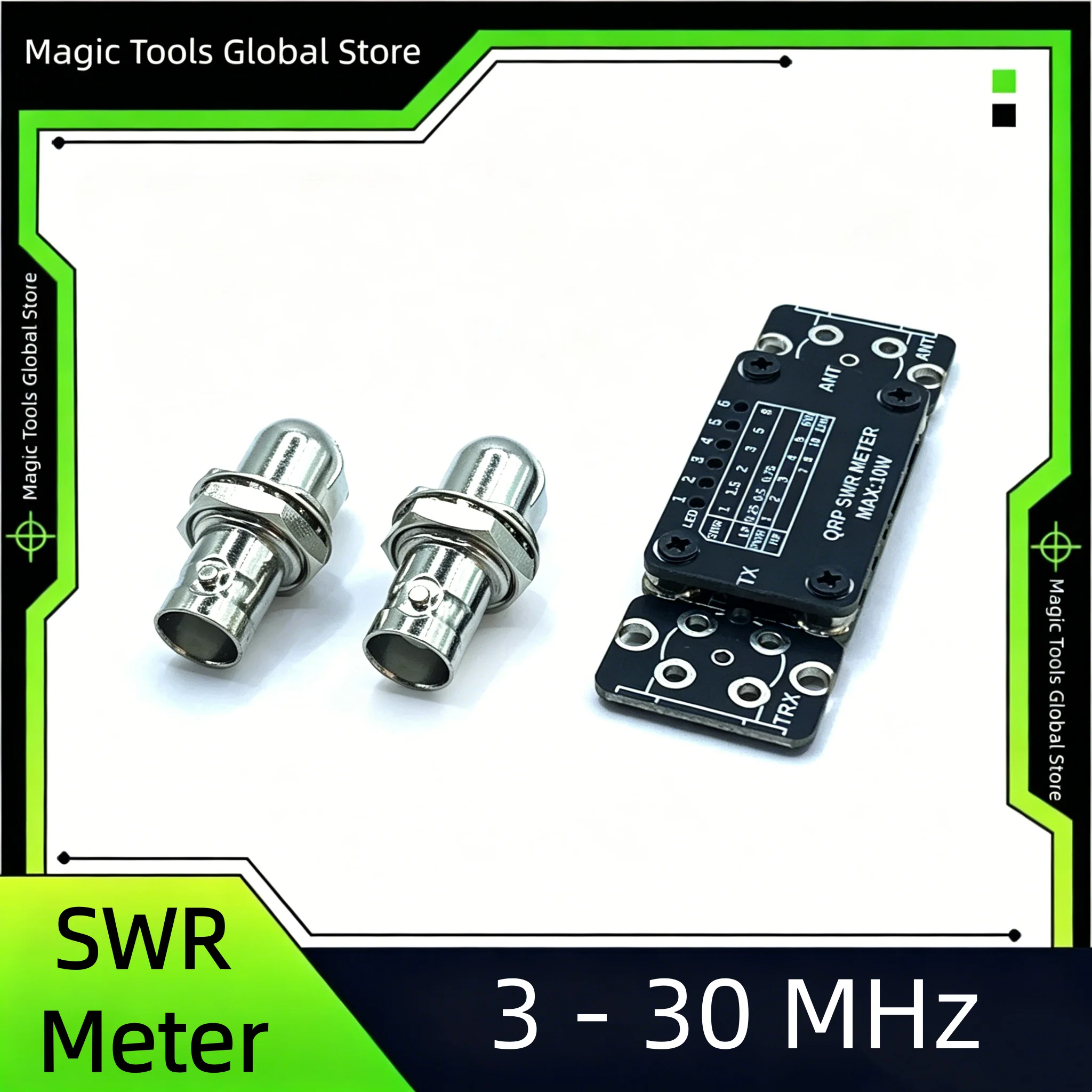 3 - 30 MHz DIY 12W Standing Wave Ratio Meter Kit, Used For Shortwave Radio Debugging
