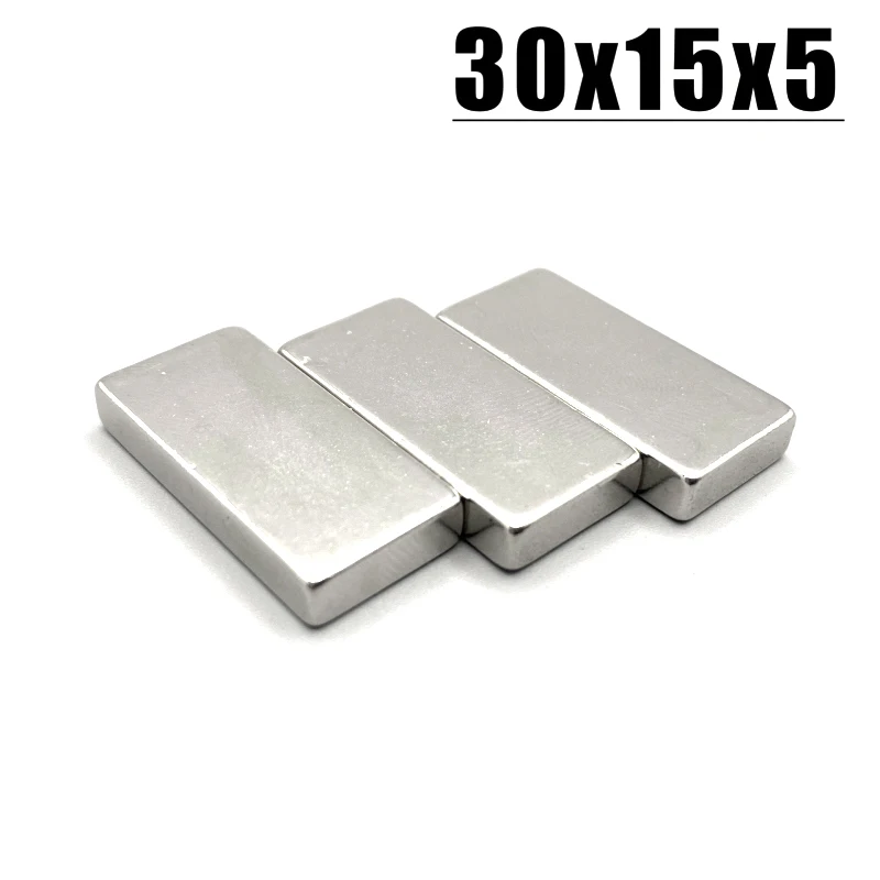 5/10/20Pcs 30x15x5 Neodymium Magnet 30mm x 15mm x 5mm N35 NdFeB Block Super Powerful Strong Permanent Magnetic Imanes 30*15*5