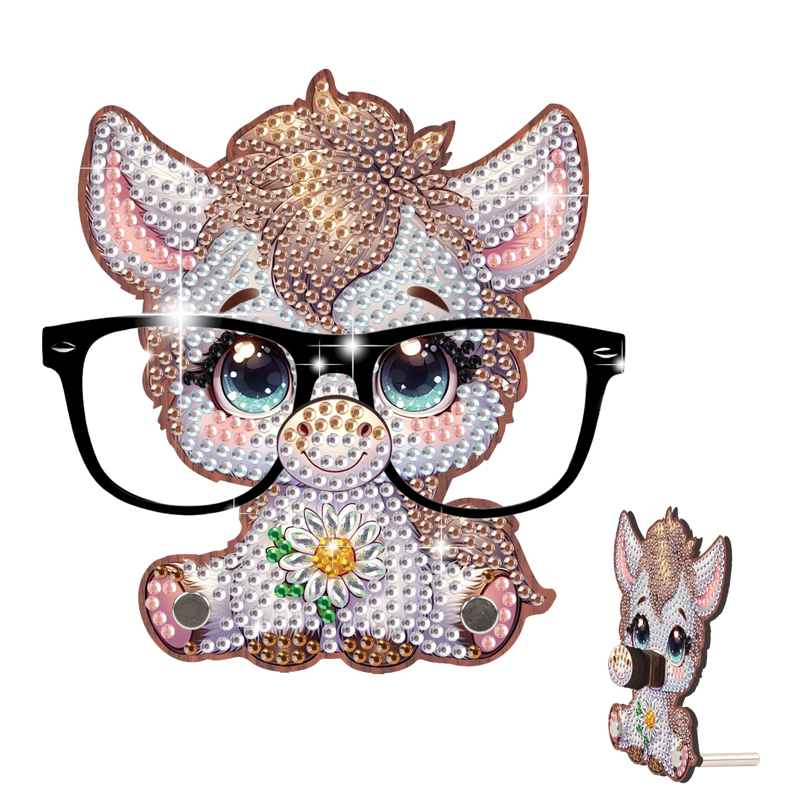 Diamond Diamond Painting Eyeglass Frame Ornament Kits,Cute Donkey Diamond Art Special Shaped Eyeglass Frame Ornament Decor Crafts Gift - Aliexpress Deal
