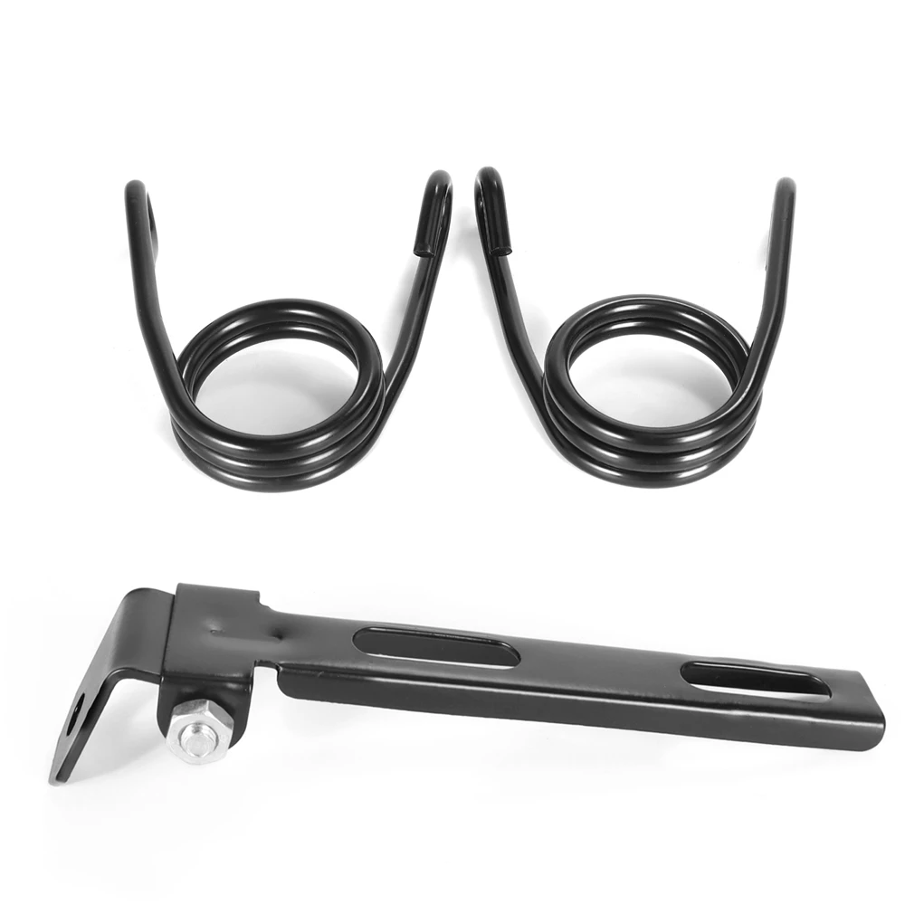 Motorcycle Retro Black Leather Old School Solo Seat+3