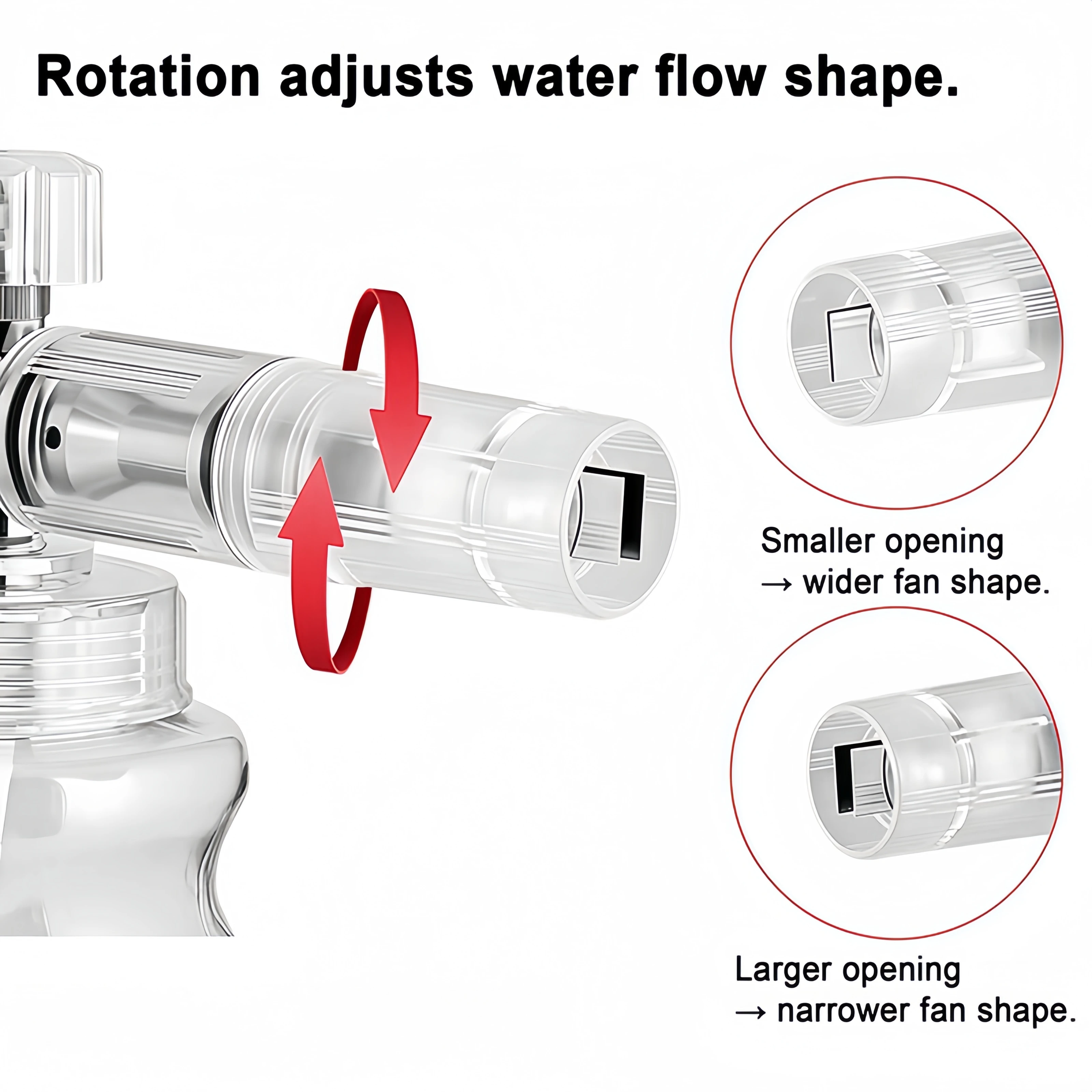New Corrosion Oxidation Resistant Foam Cannon Alloy Plated Large Capacity Adjustable Nozzle Durable Car Wash Accessory