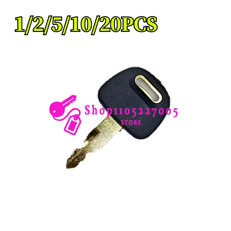 H800 Replacement 1/2/5/10/20PCS Ignition Key Compatible for ZAXIS ZAX60-200 Excavator Lock BU0028 for Grab Machine Spare Parts