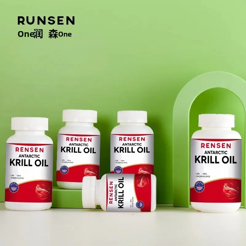 Cápsulas de cápsula blanda para adultos, 60 piezas, suplemento de salud HDPE, protección del hígado de fosfatidilserina, botellas de aceite de hígado sin pescado