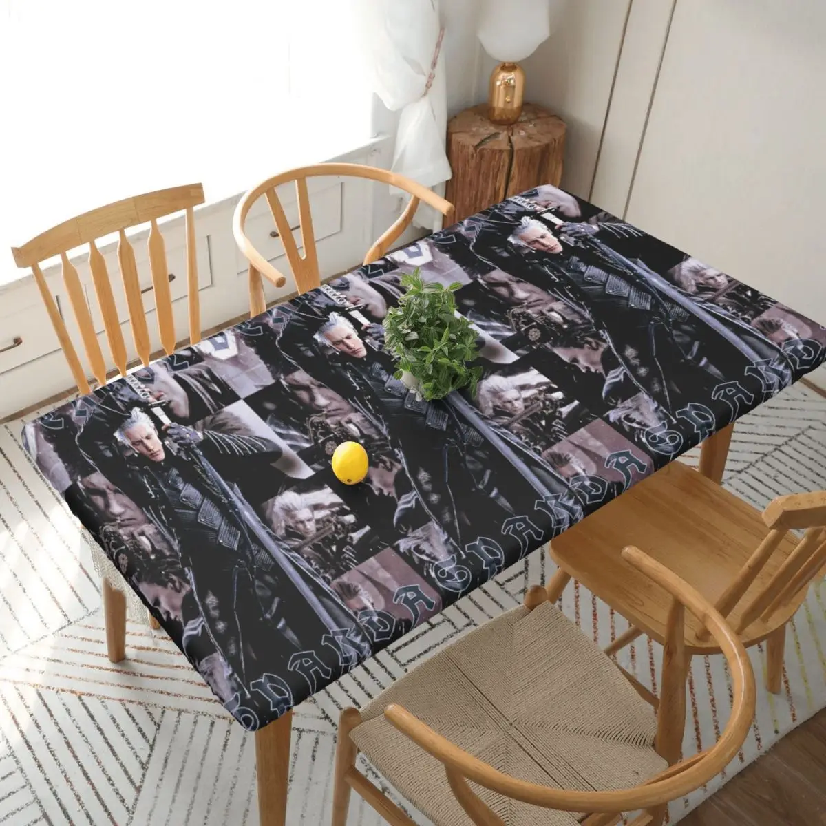 Vergil From The Devil May Cry Seri Customized Rectangular Tablecloth Oilproof Table Cover for Festival Decorations Table Cloth