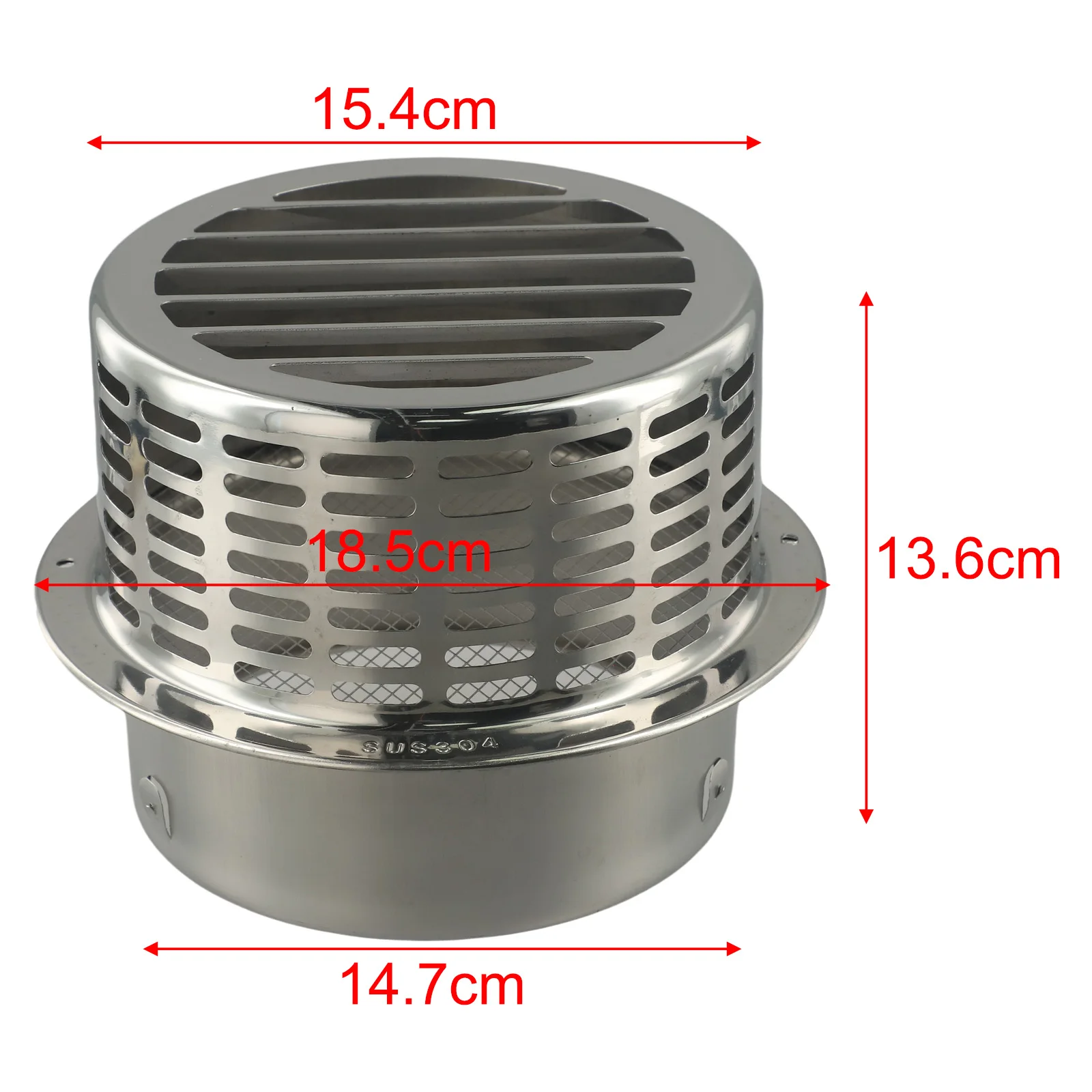 Stainles Steel Chimney Cap Exhaust Hood Exterior Wall Air Outlet Roof Pipe Ventilation Ducts 110/150/190mm