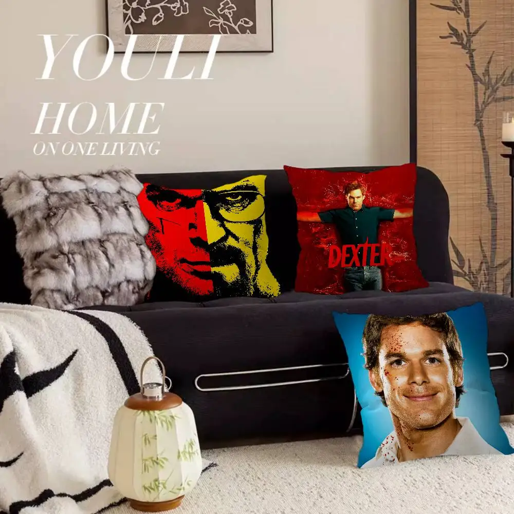 Dexter Morgan Character Maple Design Cushion Cover Happy Autumn Harvest decor Holiday Decorati Pillow Cover