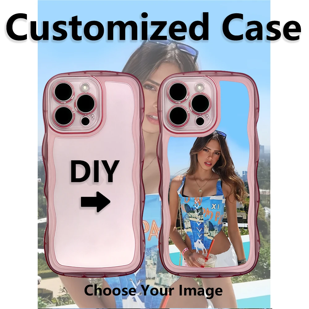 شخصية لتقوم بها بنفسك إطار موجة صور جديدة لينة حافظة من البولي يوريثان آيفون 16 15 14 13 12 11 برو Xs ماكس 16e X XR 7 8 Plus #3