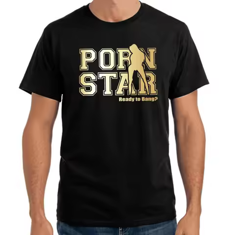 Pornstar Funny Gift Funny Comedy Fun Gold T Shirt
