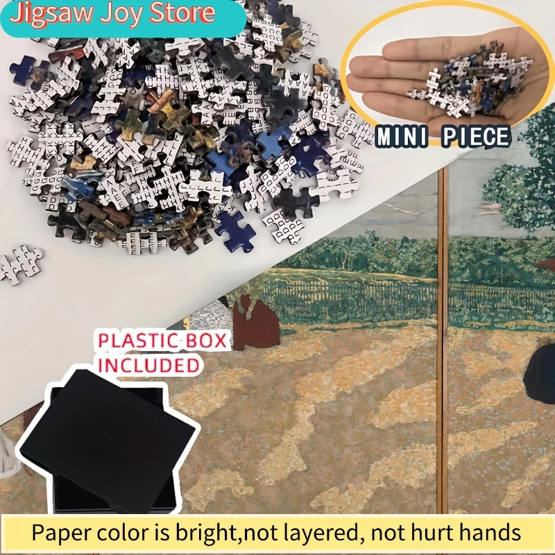 Quebra-Cabeça Mini Artístico de 500 Peças de Édouard Vuillard, O Buquê e O Livro, 15x10 Polegadas, Papel Premium para Adultos, Presente Íntimo de Natal