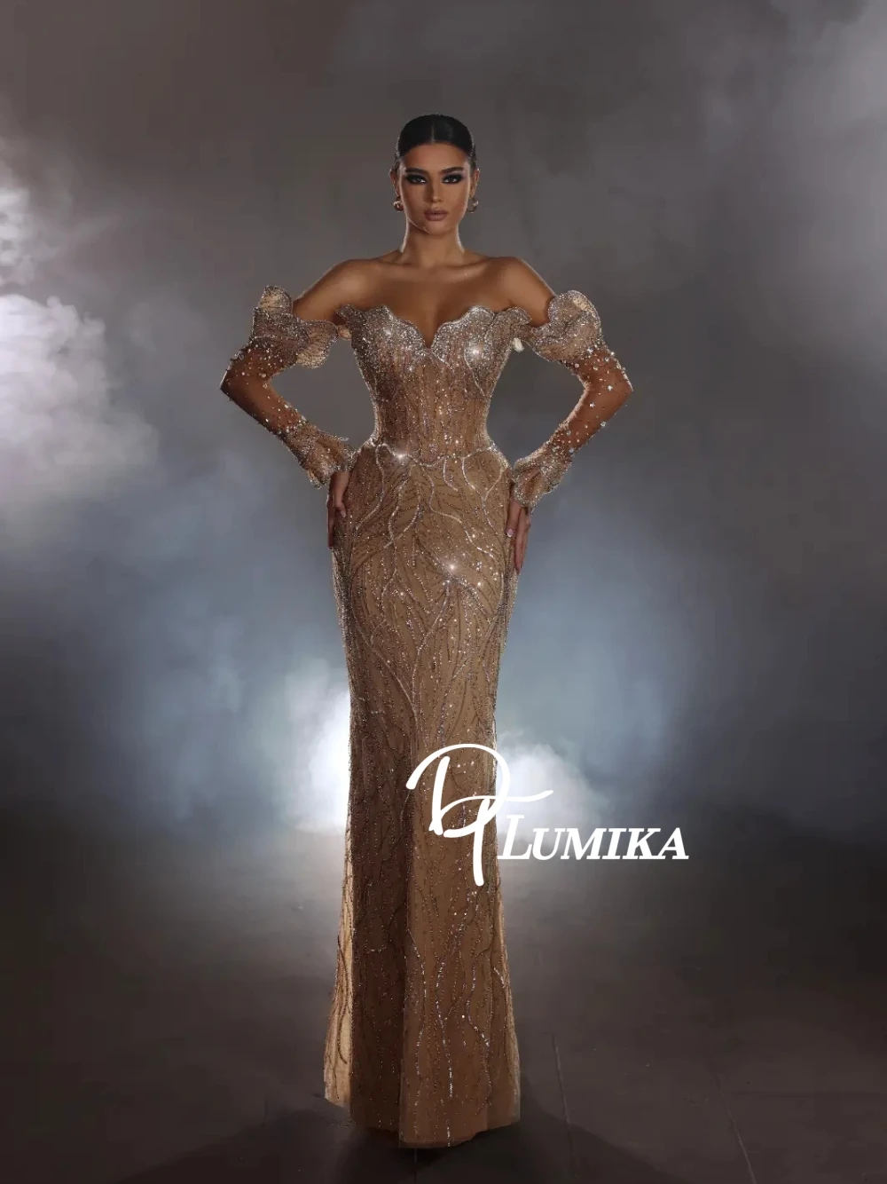 Vestido de noite fora do ombro sereia lantejoulas glitter moderno vestido formal para mulheres festa de formatura casamento convidado luxo brilhante longo wear