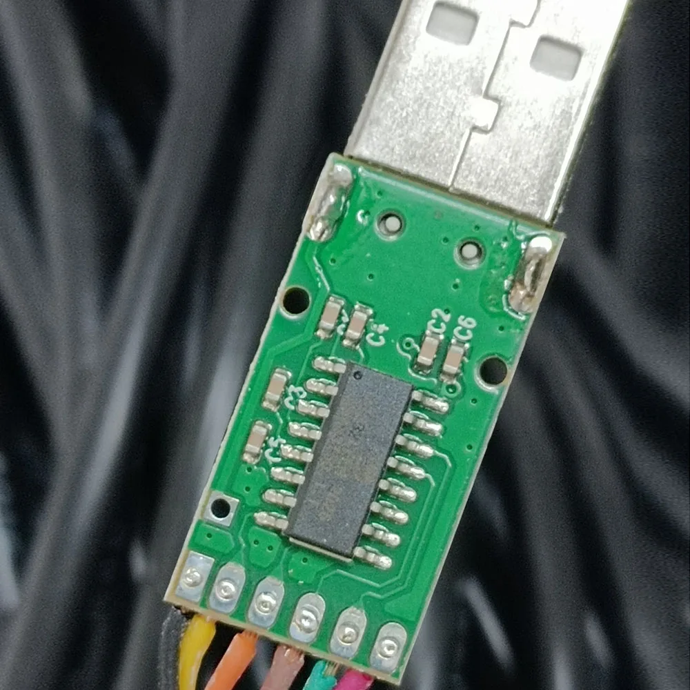 CP2102 USB-zu-RS232-Adapter/Konverter mit TXD RXD CTS RTS GND VCC für BMS/PLC/Controller/Radio/Drucker auf PC-Schnittstellenkabel