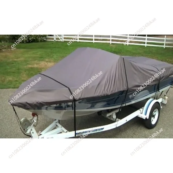 600D Oxford cloth waterproof boat cover yacht rain cover V-shaped boat coat black sun protection kayak cover